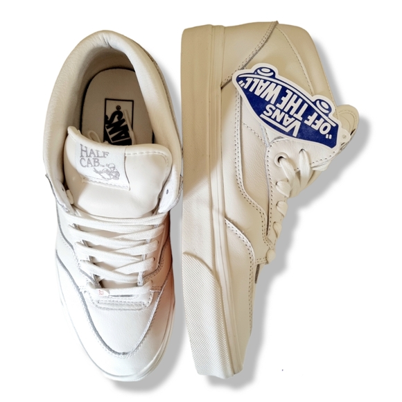 Vans Half Cab 33 DX Vintage Leather in White & Grey UK 8 EUR 42 Men's US 9.0 - Picture 16 of 16